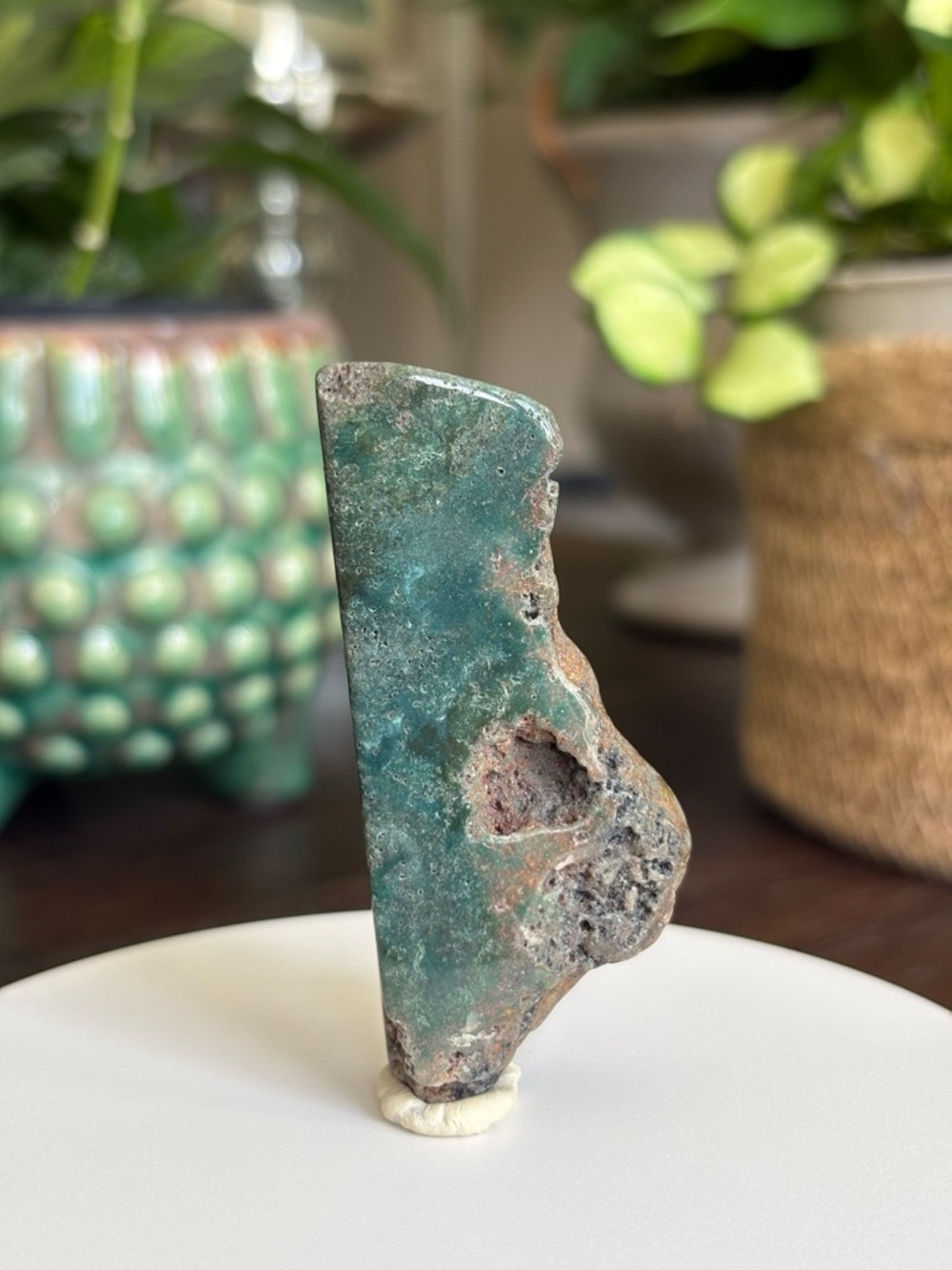 Ocean Jasper Crystal Freeform - Green Sea Jasper - Polished